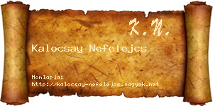 Kalocsay Nefelejcs névjegykártya